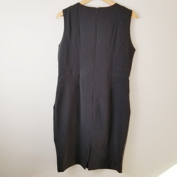 Shelby & Palmer Sheath Dress with Pockets Grey - Picture 4 of 12